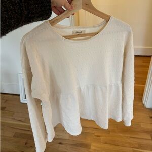 Madewell Peplum shirt, size small